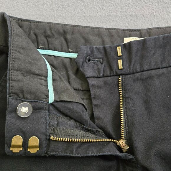 J. Crew Outlet Women 2 Black Tapered Leg Low Rise Chino Pants - Picture 3 of 9